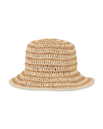 Eugenia Kim Jonah Twisted Crochet Packable Bucket Hat In Metallic