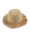 Eugenia Kim Joni Fringed Crochet Packable Bucket Hat In Brown