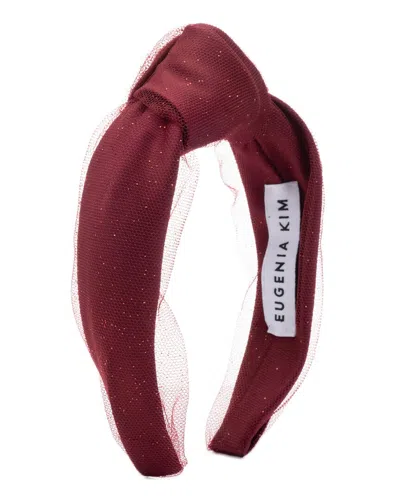 Eugenia Kim Karyn Sparkle Tulle Headband In Red