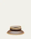 Eugenia Kim Kayla Packable Faux Horsehair Bucket Visor In Brown