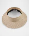 Eugenia Kim Kayla Vented Hemp Visor In Natural Gold