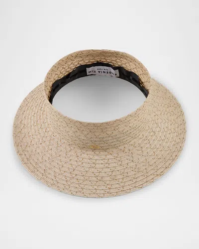 Eugenia Kim Kayla Vented Hemp Visor In Natural Gold