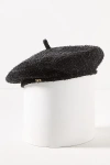 Eugenia Kim Carter Sparkly Tweed Beret In Black