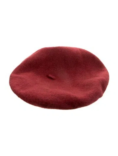 Pre-owned Eugenia Kim Knit Beret In Red