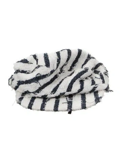 Pre-owned Eugenia Kim Knit Distressed Baker Boy Hat In Neutral