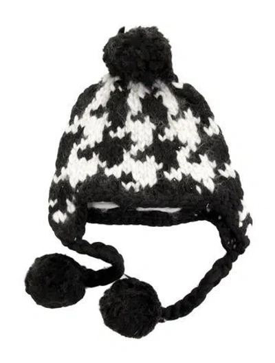 Pre-owned Eugenia Kim Knit Pom-pom Beanie In Black