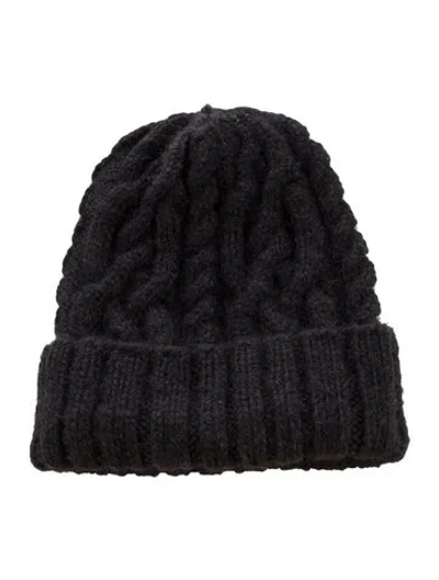 Pre-owned Eugenia Kim Knitted Alpaca Beanie In Black