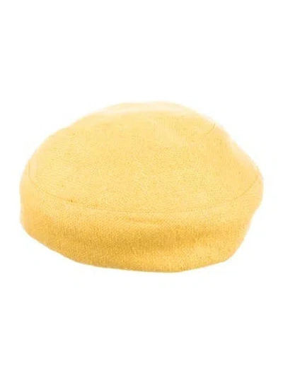 Pre-owned Eugenia Kim Knitted Beanie Hat In Yellow