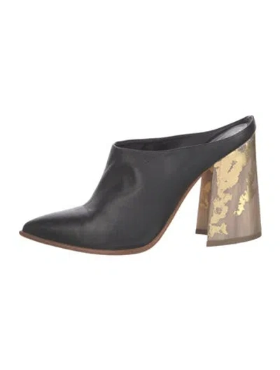 Pre-owned Eugenia Kim Leather Mules In Black