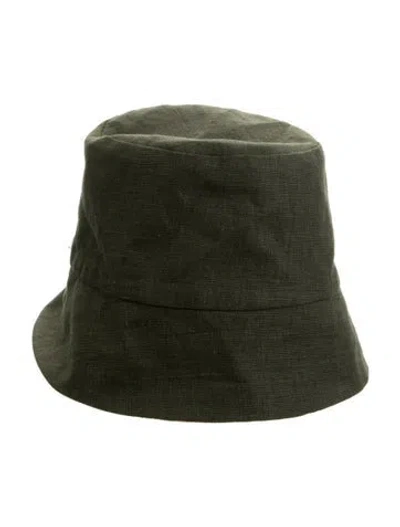 Pre-owned Eugenia Kim Linen Bucket Hat W/tags In Green