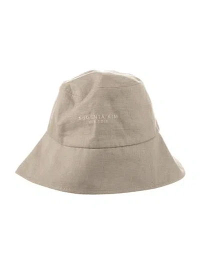 Pre-owned Eugenia Kim Linen Neutral Bucket Hat W/tags