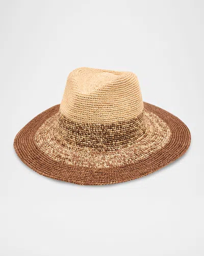 Eugenia Kim Lourdes Ombré Raffia Hat In Neutral