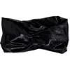 Eugenia Kim Malia Metallic Velvet Head Wrap In Black