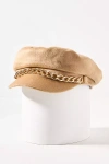 Eugenia Kim Marina Chain Cashmere Newsboy Cap In Brown