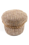 Eugenia Kim Marina Chain Trim Cap In Neutral