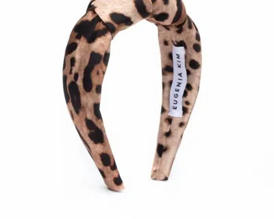 Eugenia Kim Karyn Leopard-print Knot Satin Headband In Multi