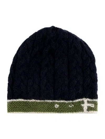 Pre-owned Eugenia Kim Merino Wool Knit Beanie In Blue