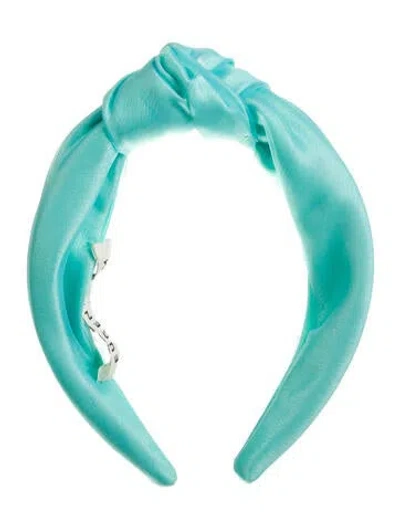 Pre-owned Eugenia Kim Mesh Knotted Headband In Blue