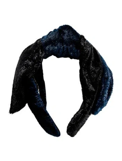 Pre-owned Eugenia Kim Metallic Headband W/tags In Black/blue/metallic