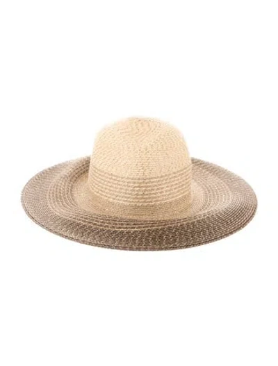 Pre-owned Eugenia Kim Metallic Wide Glitter Brim Sun Hat  W/tags