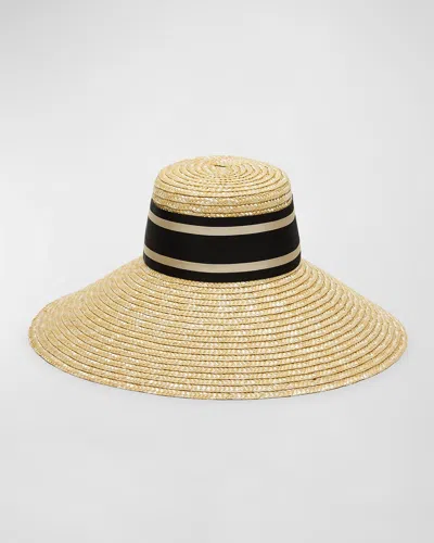 Eugenia Kim Mirabel Braided Straw Floppy Hat In Natural