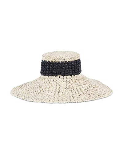 Eugenia Kim Mirabel Crocheted Wide Brim Hat In Neutral