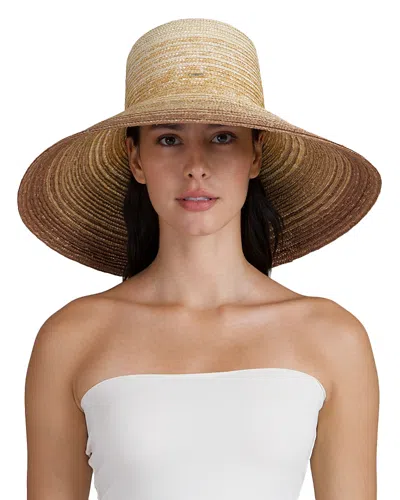 Eugenia Kim Mirabel Ombre Wide Brim Sun Hat In Brown