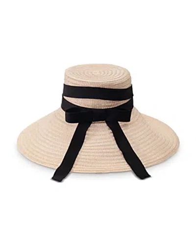 Eugenia Kim Mirabel Wide Brim Woven Hat In Ivory/black