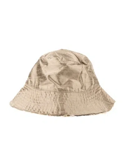 Pre-owned Eugenia Kim Neutral Silk Bucket Hat In Neutrals