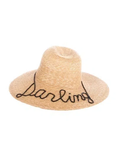 Pre-owned Eugenia Kim Neutral Straw Sun Hat W/tags