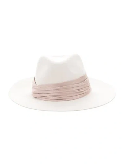 Pre-owned Eugenia Kim Neutral Wool Fedora Hat W/tags