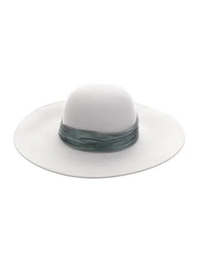 Pre-owned Eugenia Kim Neutral Wool Fedora Hat  W/tags In Neutrals
