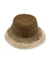 Eugenia Kim Ombre Crochet Packable Bucket Hat In Brown