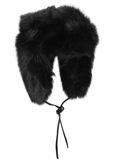 Eugenia Kim Owen Black Faux Fur Hat