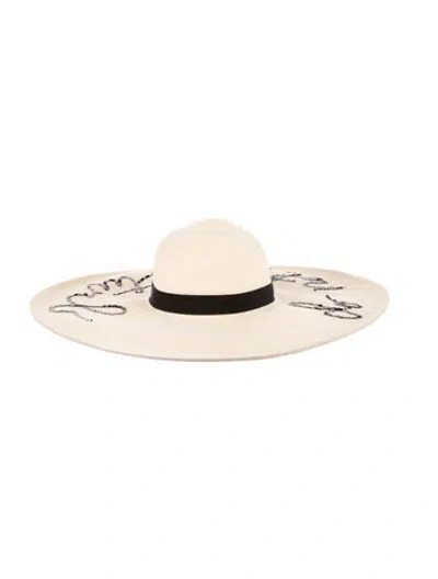 Pre-owned Eugenia Kim Paper Blend Wide Brim Sun Hat W/tags