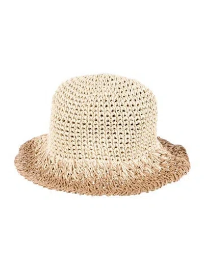 Pre-owned Eugenia Kim Paper Straw Hat W/tags In Brown