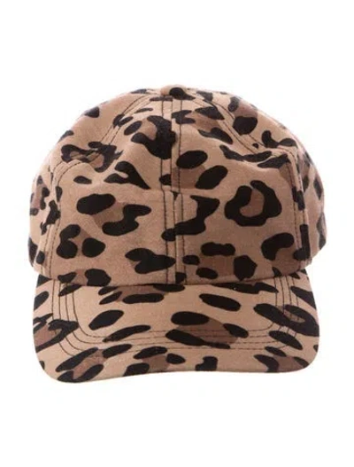 Pre-owned Eugenia Kim Pattern Print Baseball Hat W/tags In Brown