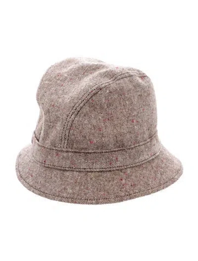 Pre-owned Eugenia Kim Pattern Print Bucket Hat In Neutral
