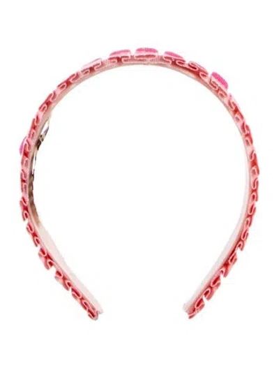Pre-owned Eugenia Kim Pattern Print Fabric Hairband W/tags In Pink