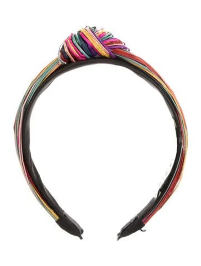 Pre-owned Eugenia Kim Pattern Print Hairband In Black