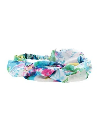 Pre-owned Eugenia Kim Patterned Headband In Blue