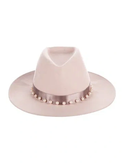 Pre-owned Eugenia Kim Pearl Accent Fedora In Pink