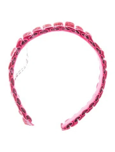 Pre-owned Eugenia Kim Pink Glitter Headband