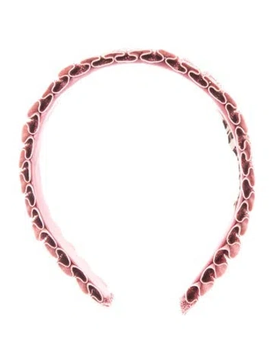 Pre-owned Eugenia Kim Pink Sparkle Felt Headband