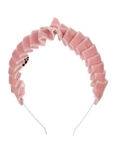 Pre-owned Eugenia Kim Pleated Ribbon Headband W/tags In Pink