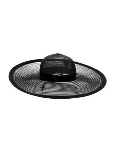 Pre-owned Eugenia Kim Polyester Wide Brim Sun Hat In Black