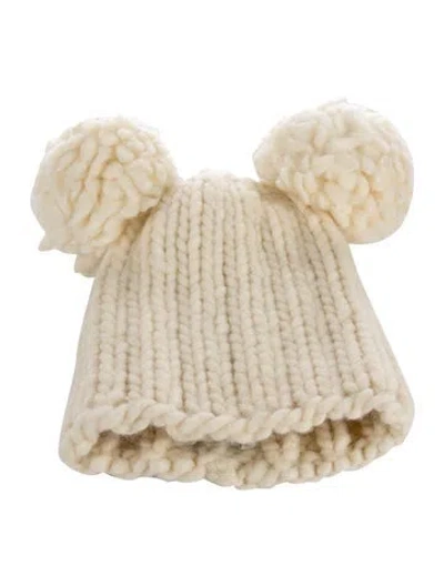 Pre-owned Eugenia Kim Pom Pom Winter Beanie In Neutral