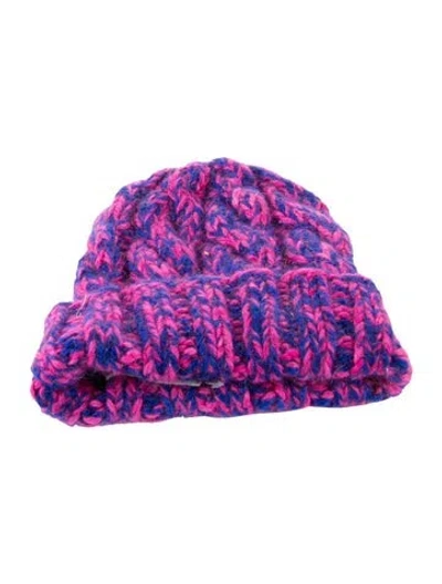 Pre-owned Eugenia Kim Printed Beanie In Pink