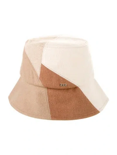 Pre-owned Eugenia Kim Printed Bucket Hat W/tags In Brown