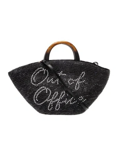 Pre-owned Eugenia Kim Raffia Shoulder Bag In Black